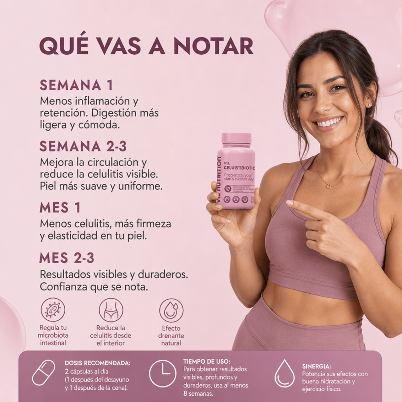 VIL CELULYTBIOTIC® ataca la celulitis donde realmente empieza: tu intestino.