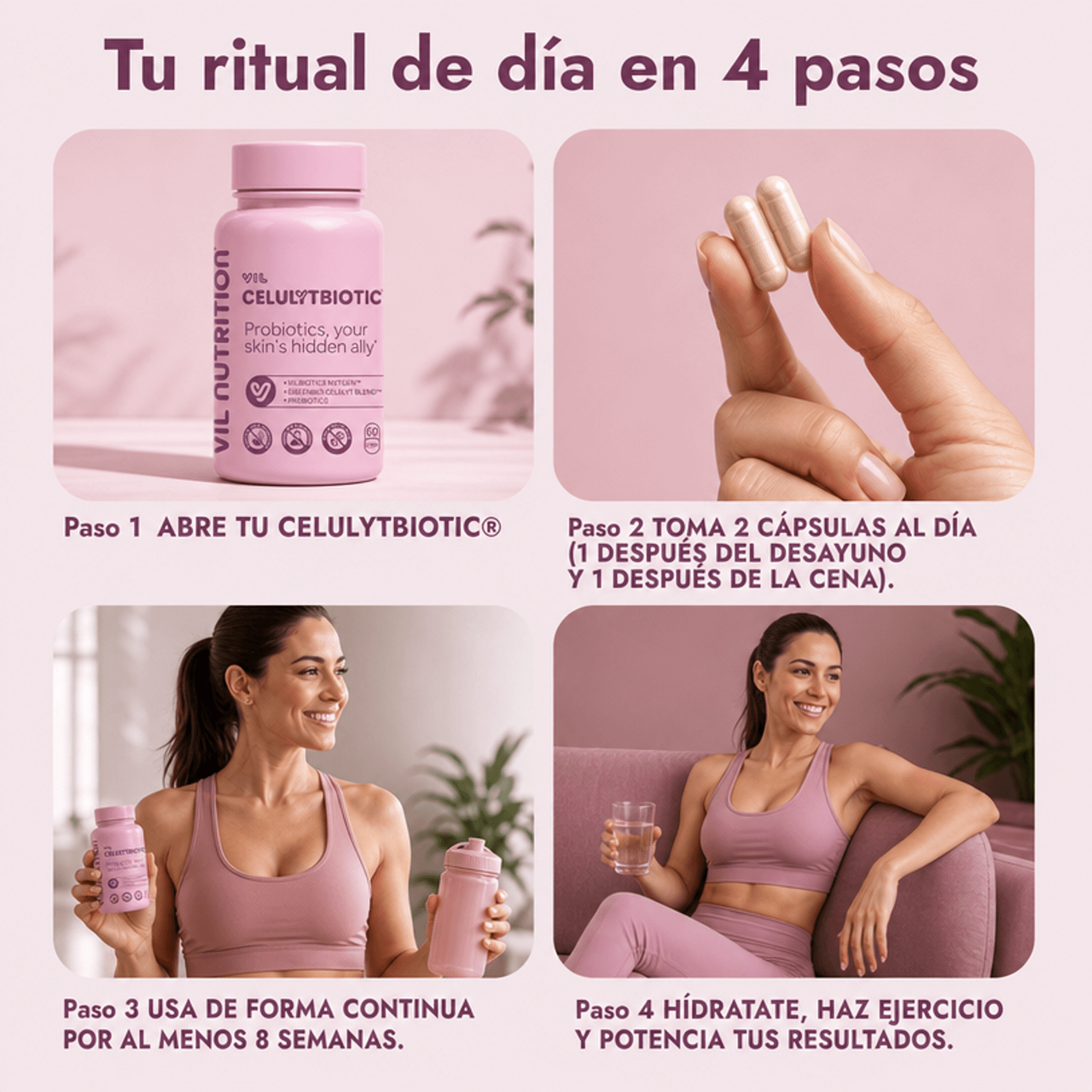 VIL CELULYTBIOTIC® ataca la celulitis donde realmente empieza: tu intestino.