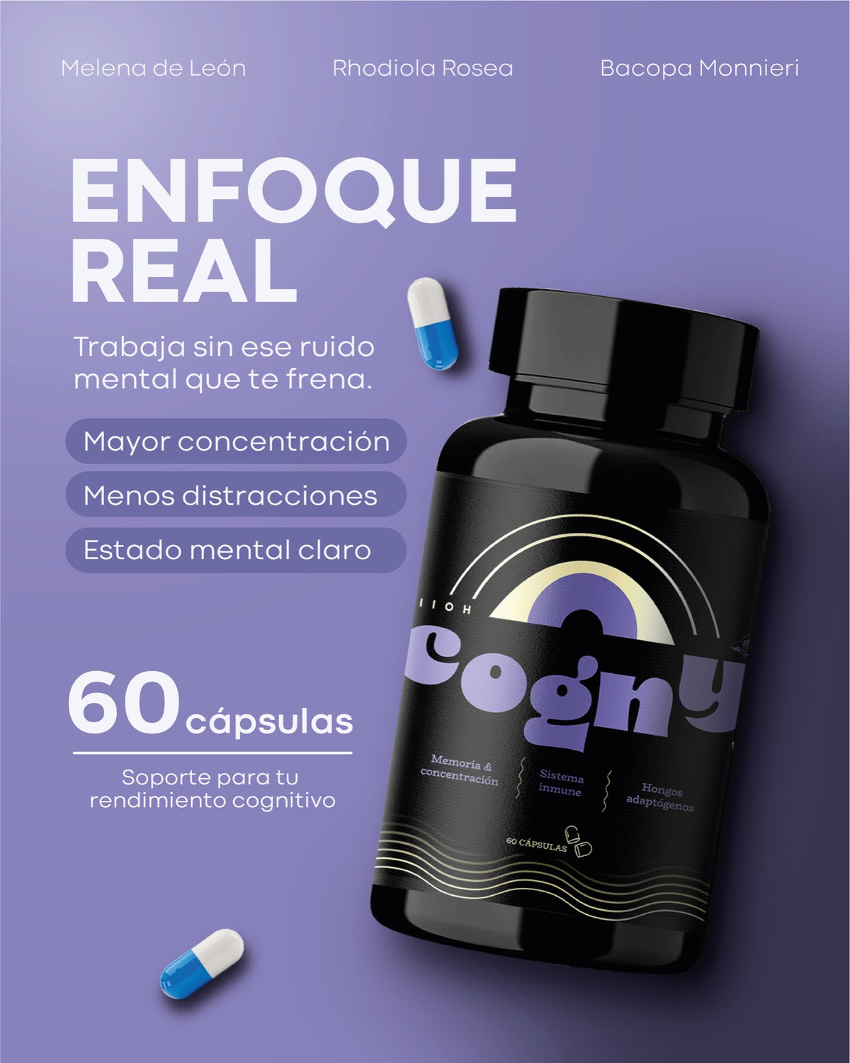RIIOH COGNY: enfoque real, 60 cápsulas